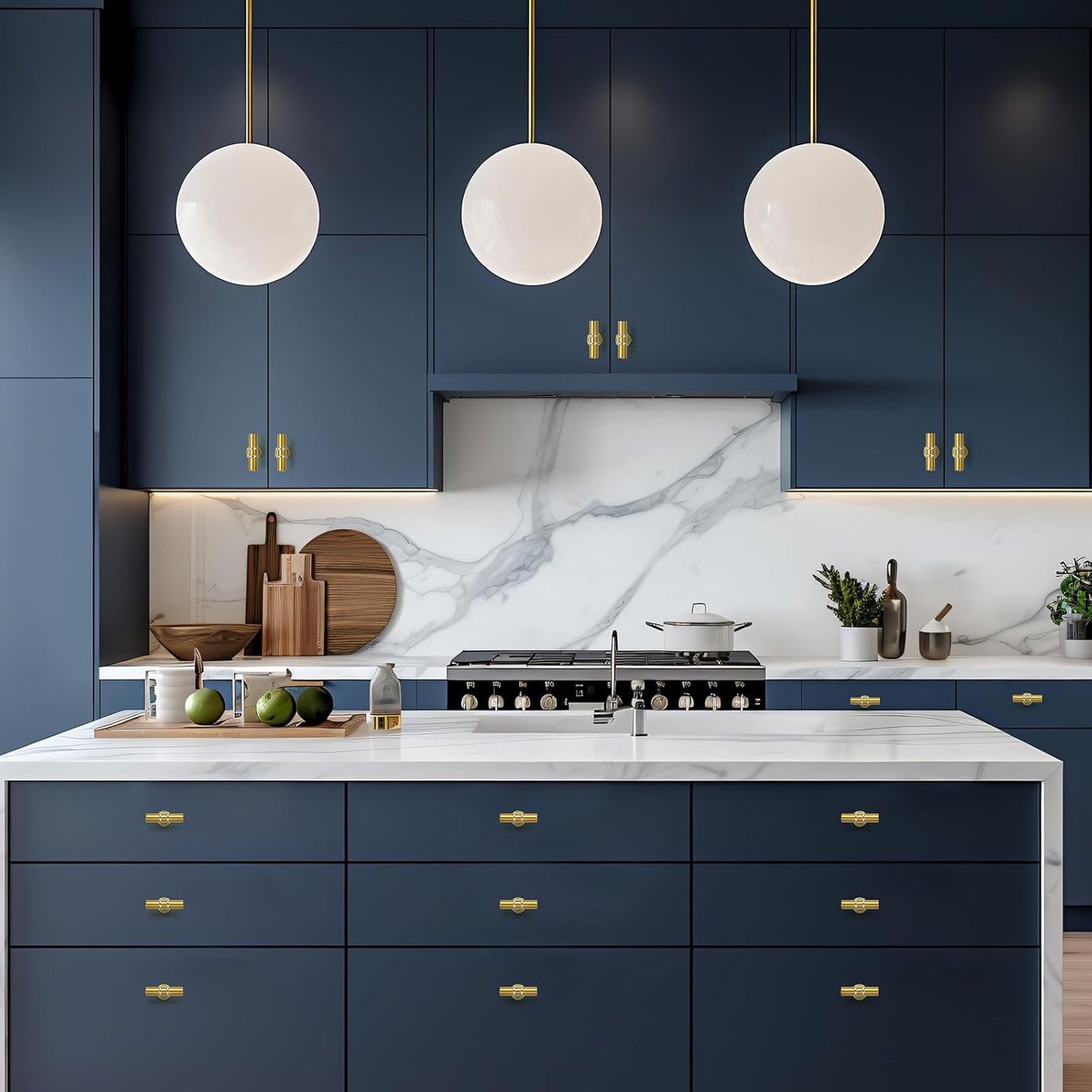 RAVINTE Gold T Bar Cabinet Knobs Kitchen Pulls for Drawer Dresser Hardware