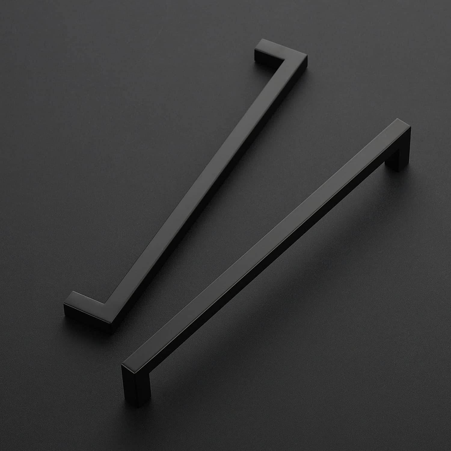 Ravinte 3 Inch Square Matte Black Cabinet Handles for Kitchen Drawers and Cabinets
