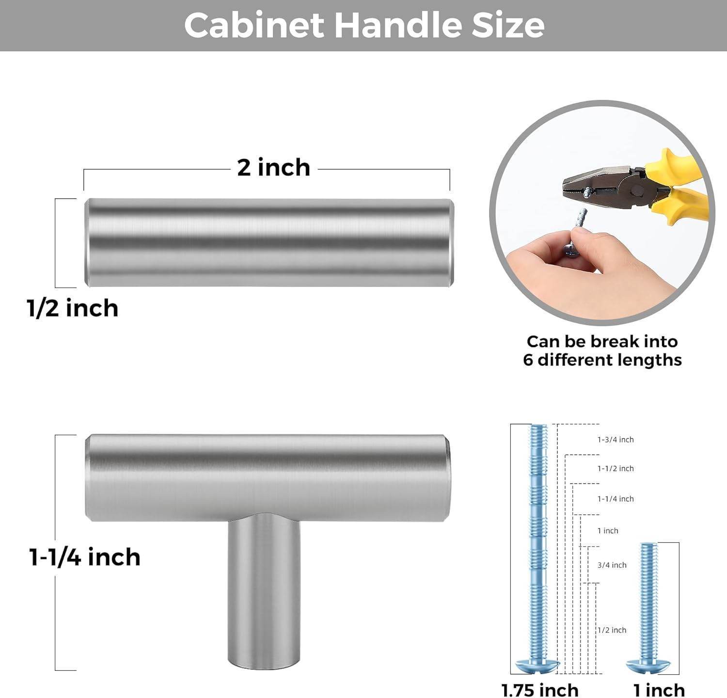 RAVINTE Gold T Bar Cabinet Knobs Kitchen Pulls for Drawer Dresser Hardware