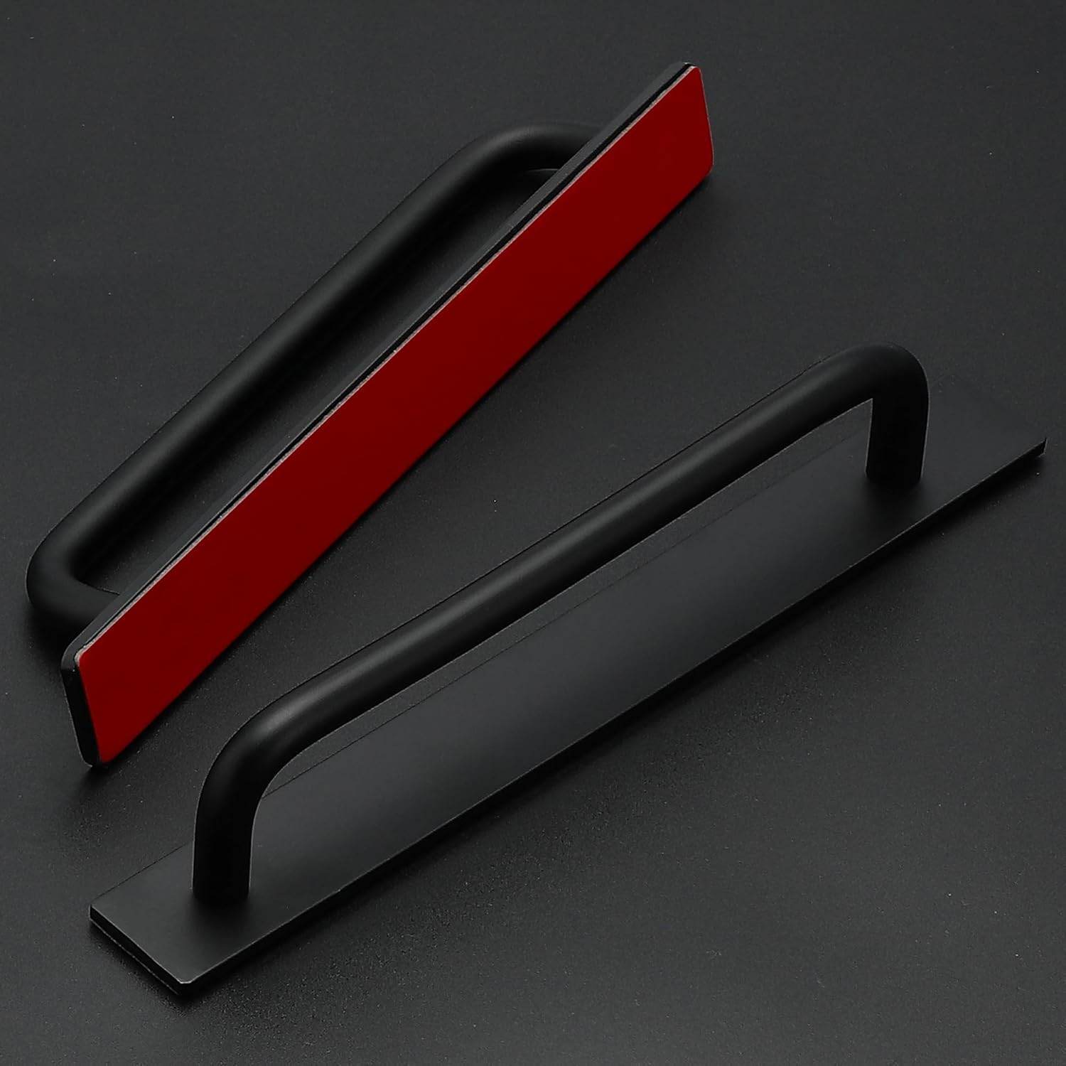 Ravinte Silver Drawer Pulls with Backplate Stick on Cabinet Handles