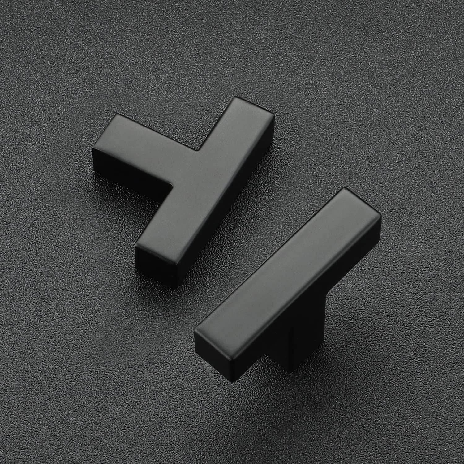 Ravinte 3 Inch Square Matte Black Cabinet Handles for Kitchen Drawers and Cabinets