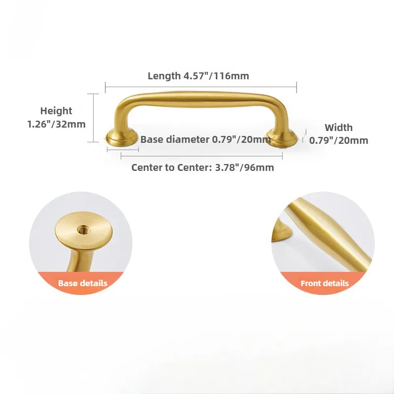 Ravinte Modern Luxury Brass Cabinet Handle