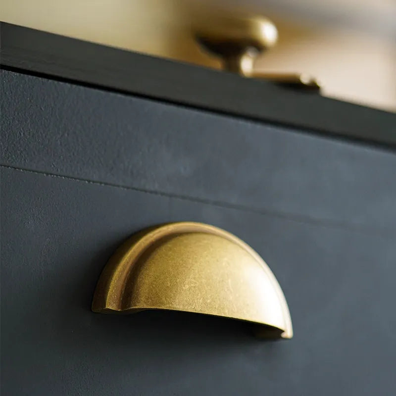 Ravinte Mission Brass Cup Drawer Cabinet Pulls