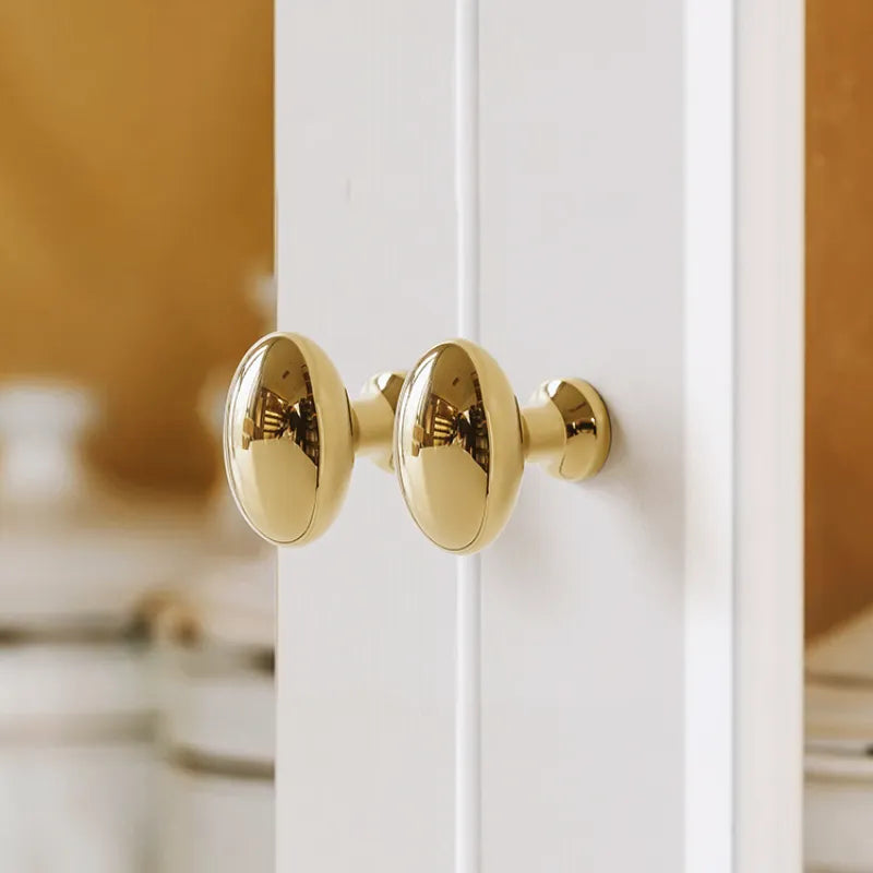 Ravinte Luxury Solid Brass Oval Wardrobe Drawer Cabinet Knobs