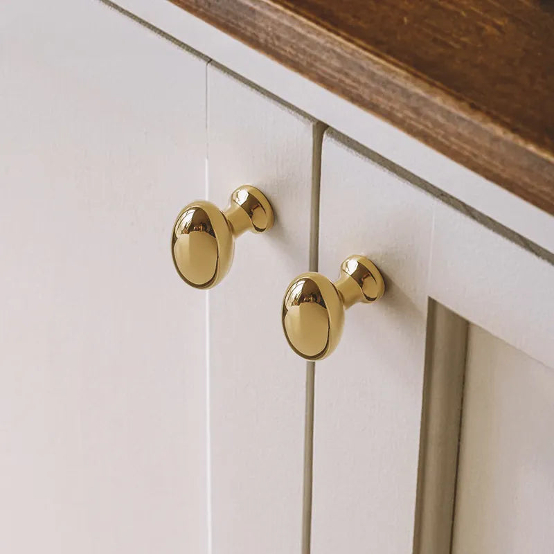 Ravinte Luxury Solid Brass Oval Wardrobe Drawer Cabinet Knobs