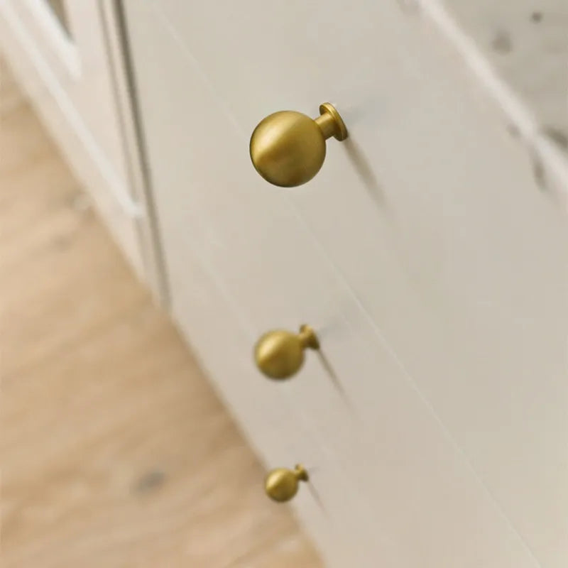 Rustic Round Brass Cabinet Knobs | Dresser Knobs| Drawer Knobs