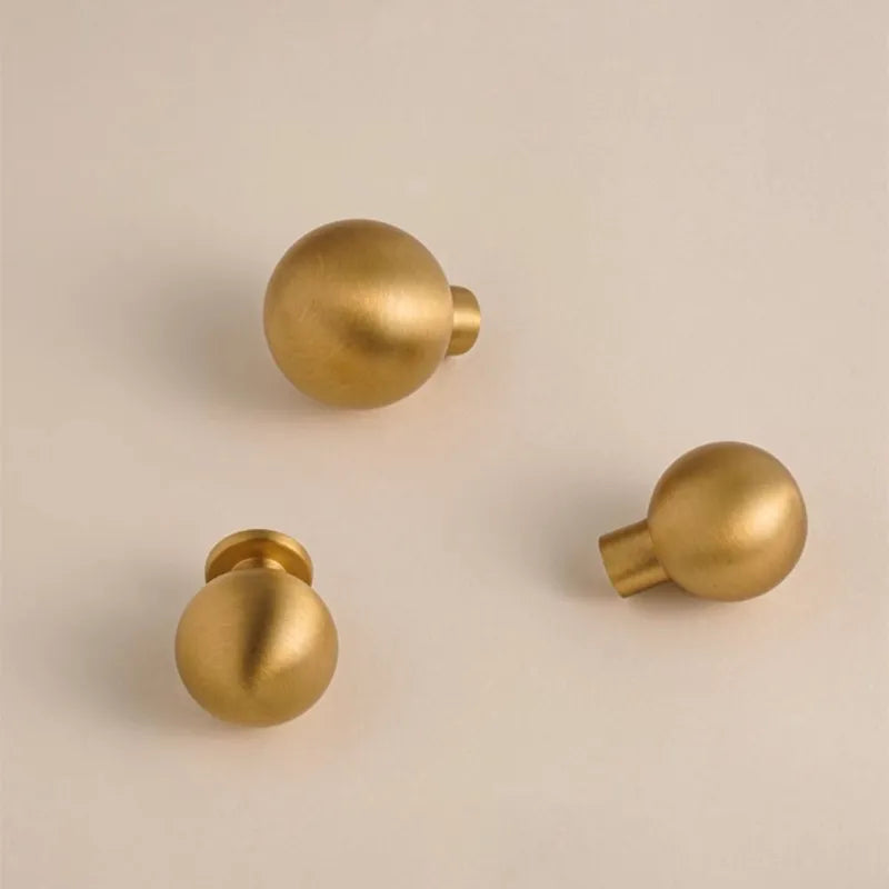 Rustic Round Brass Cabinet Knobs | Dresser Knobs| Drawer Knobs