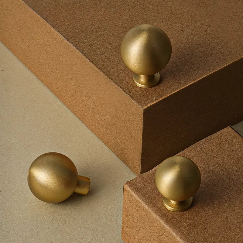 Rustic Round Brass Cabinet Knobs | Dresser Knobs| Drawer Knobs