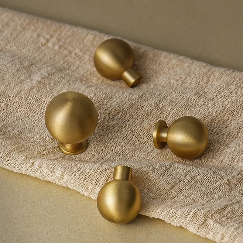 Rustic Round Brass Cabinet Knobs | Dresser Knobs| Drawer Knobs