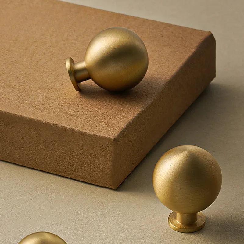 Rustic Round Brass Cabinet Knobs | Dresser Knobs| Drawer Knobs