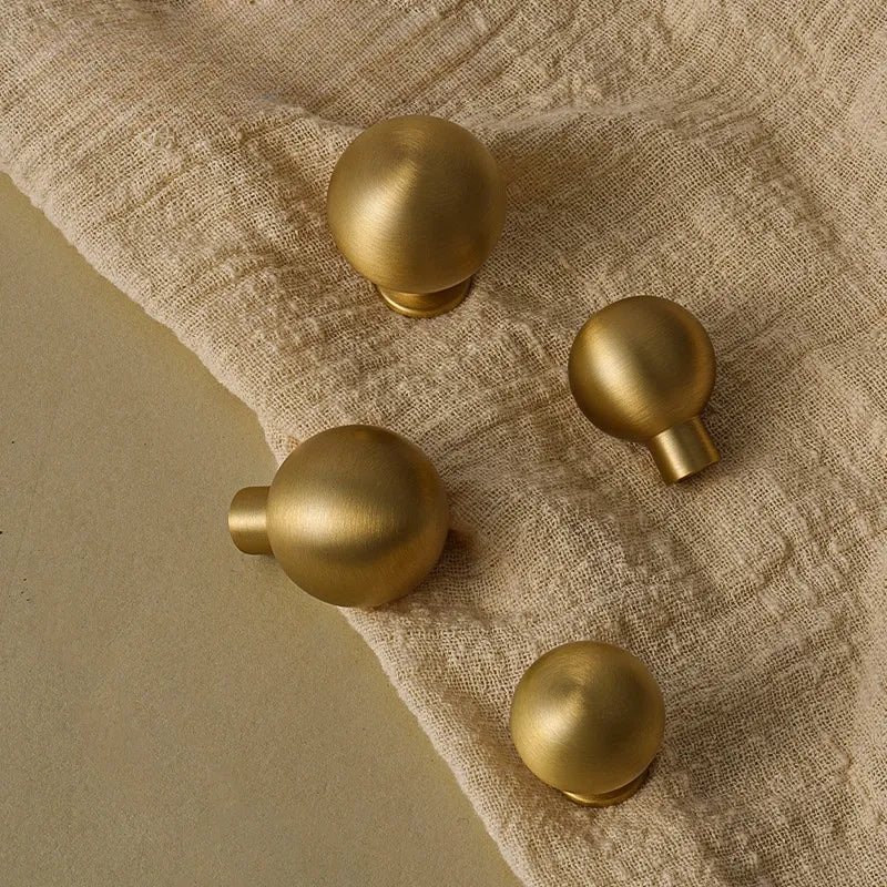 Rustic Round Brass Cabinet Knobs | Dresser Knobs| Drawer Knobs